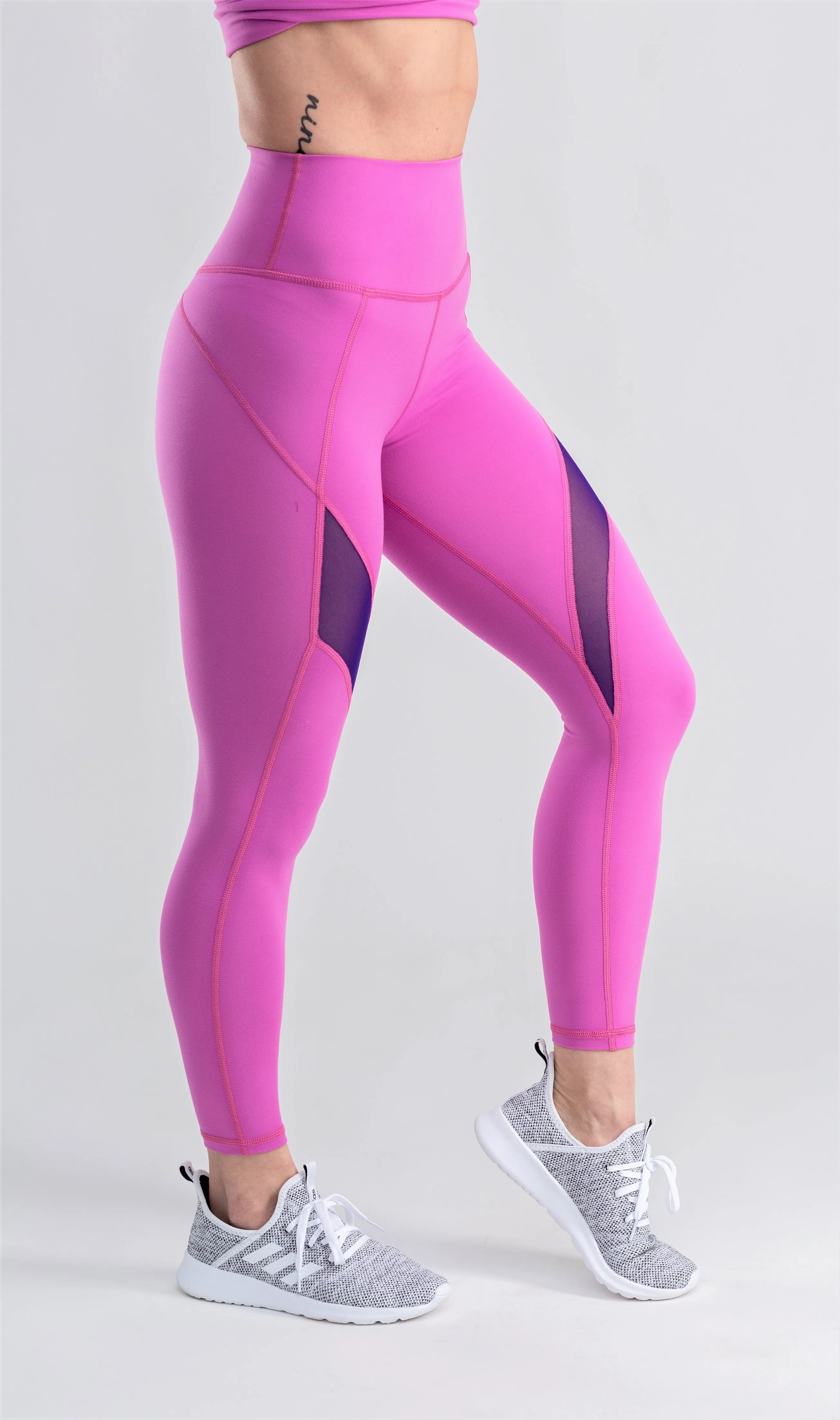 Pink High-Waisted Leggings